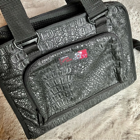 One-of-a-kind black snakeprint small pet carrier by Daba Doo Collection like new - Picture 4 of 12